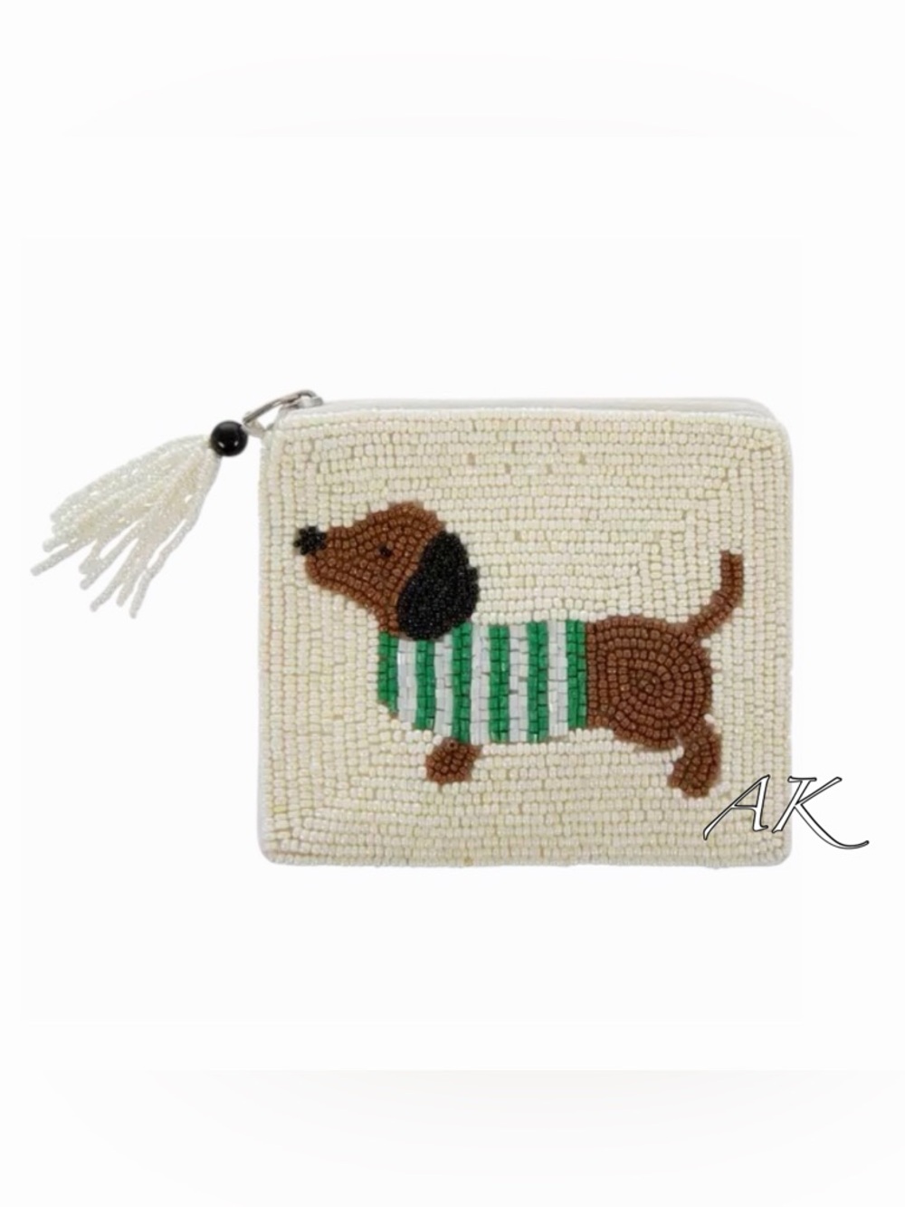 Dachshund Beaded Coin Purse 🐾 Doxie Wiener